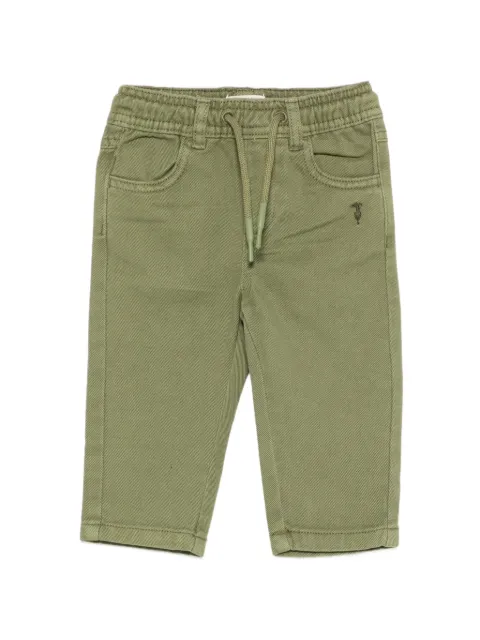 TRUSSARDI JUNIOR drawstring-waist logo-embroidered trousers