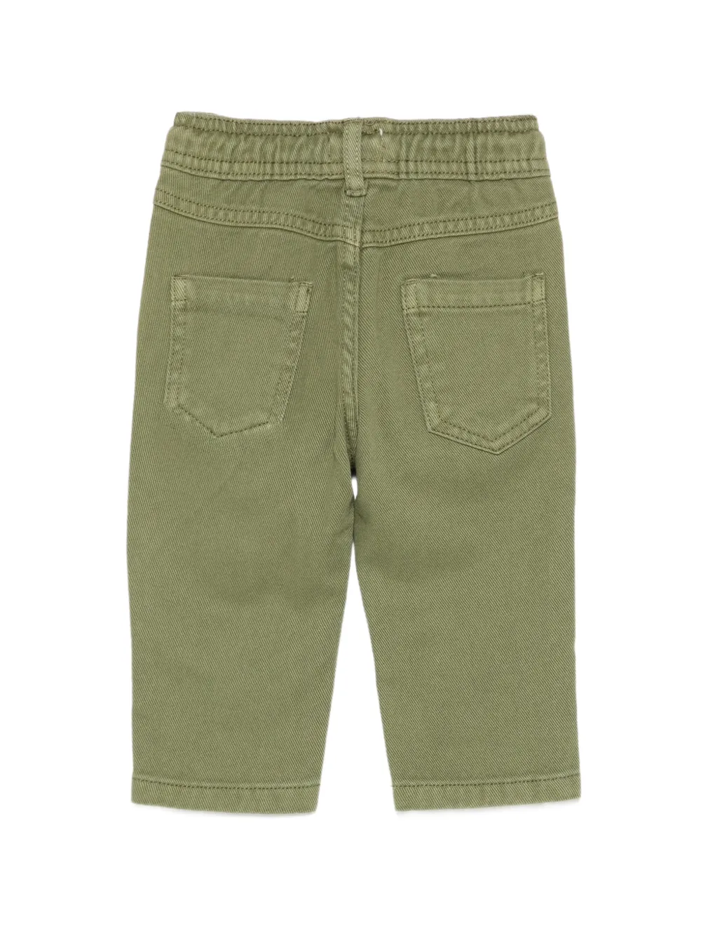 TRUSSARDI JUNIOR Broek met geborduurd logo en trekkoordtaille Groen
