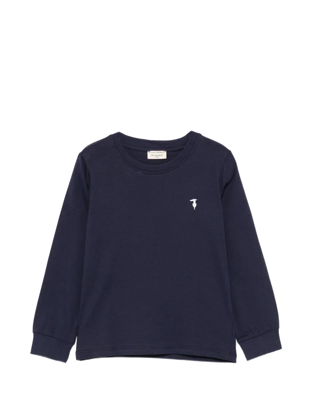 TRUSSARDI JUNIOR T-shirt a maniche lunghe con logo - Blu