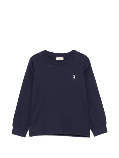 TRUSSARDI JUNIOR logo-print long-sleeve T-shirt