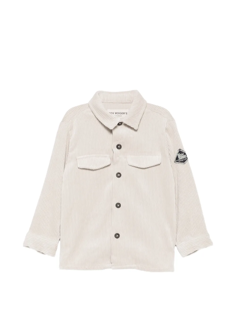 Roy Rogers Kids corduroy logo-patch shirt - Toni neutri