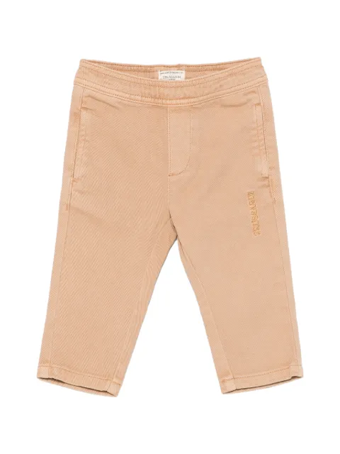 TRUSSARDI JUNIOR logo-embroidered elasticated-waist trousers