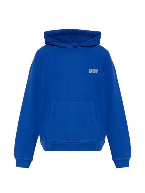 American Vintage Plizzy logo-print cotton hoodie