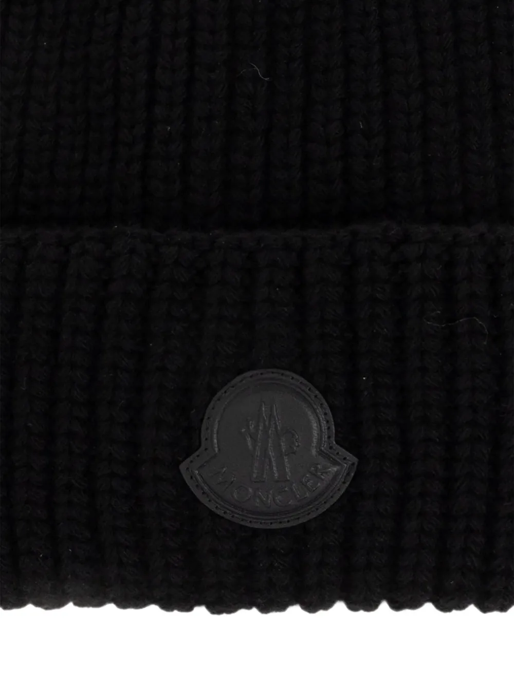 Moncler Muts met logopatch Zwart