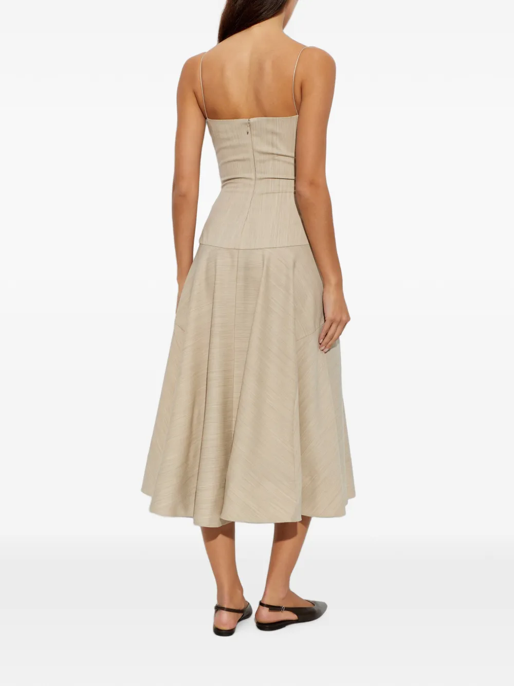 Jacquemus The Paradiso jurk Beige