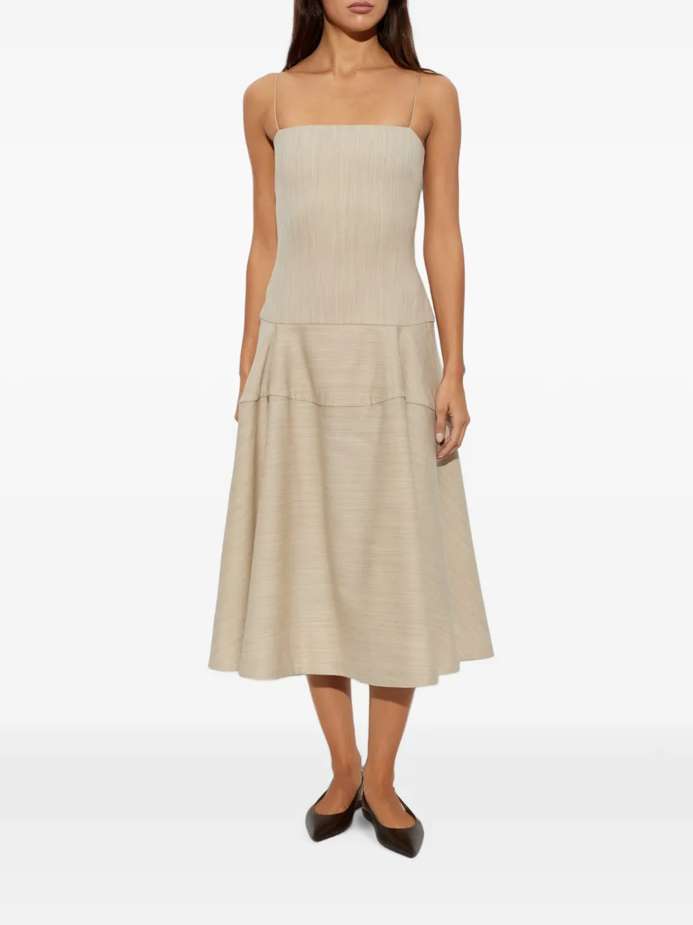 Jacquemus The Paradiso jurk Beige
