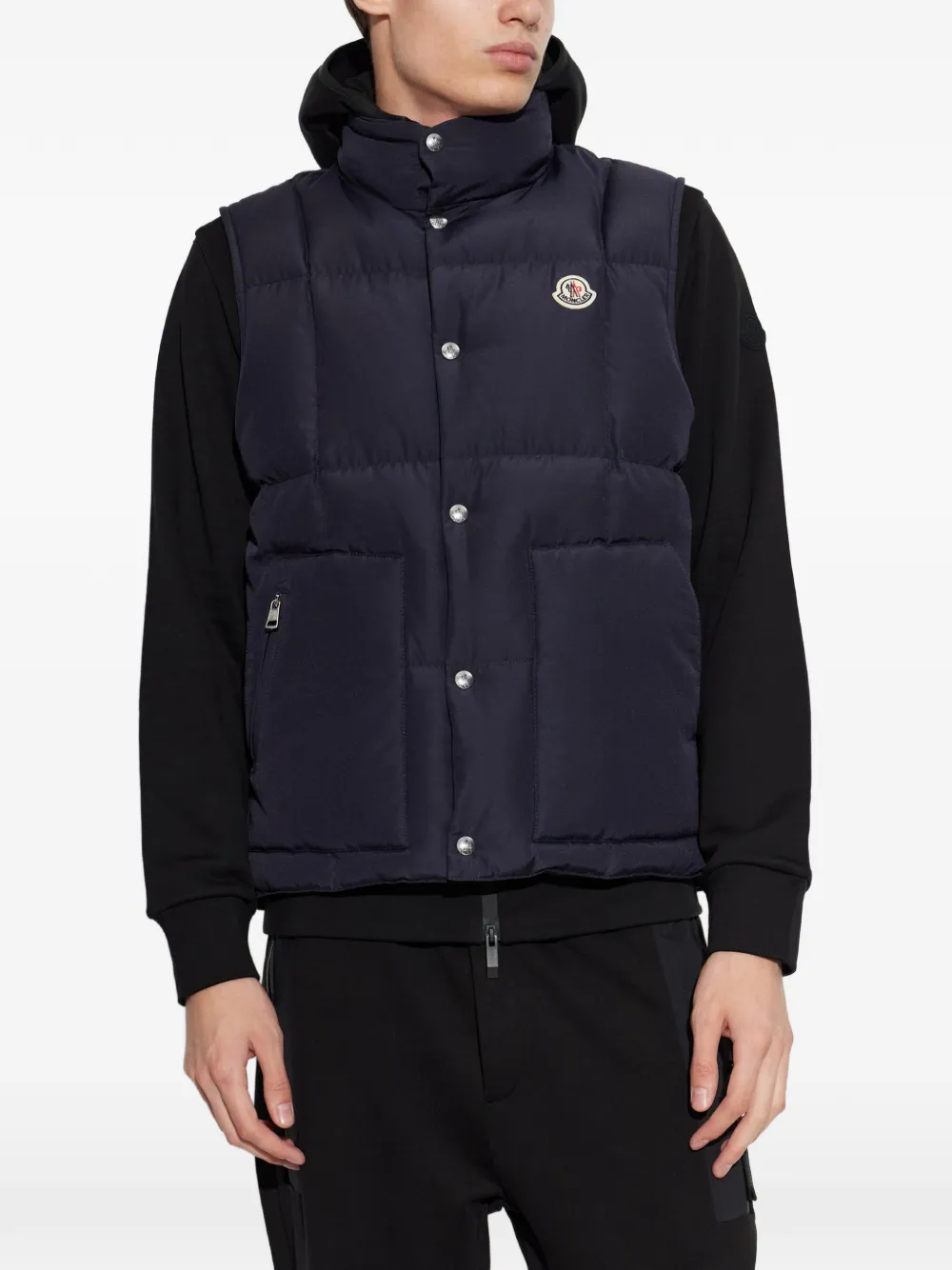 Moncler Brumelune gewatteerde bodywarmer Blauw