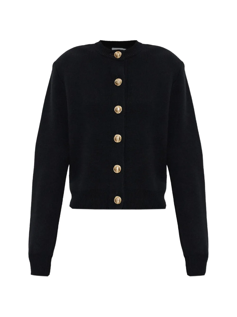 Balmain shoulder-pad button-up wool cardigan