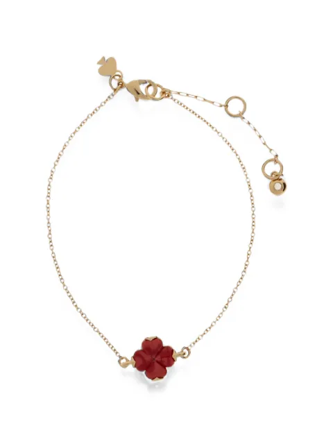Kate Spade Flower Solitaire clover-pendant bracelet
