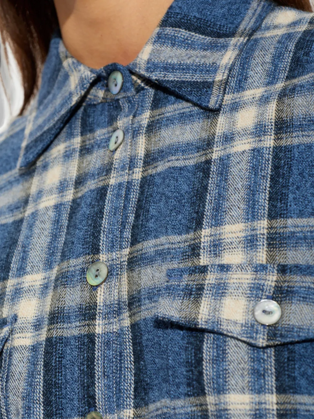 Citizens of Humanity Geruit katoenen blouse Blauw