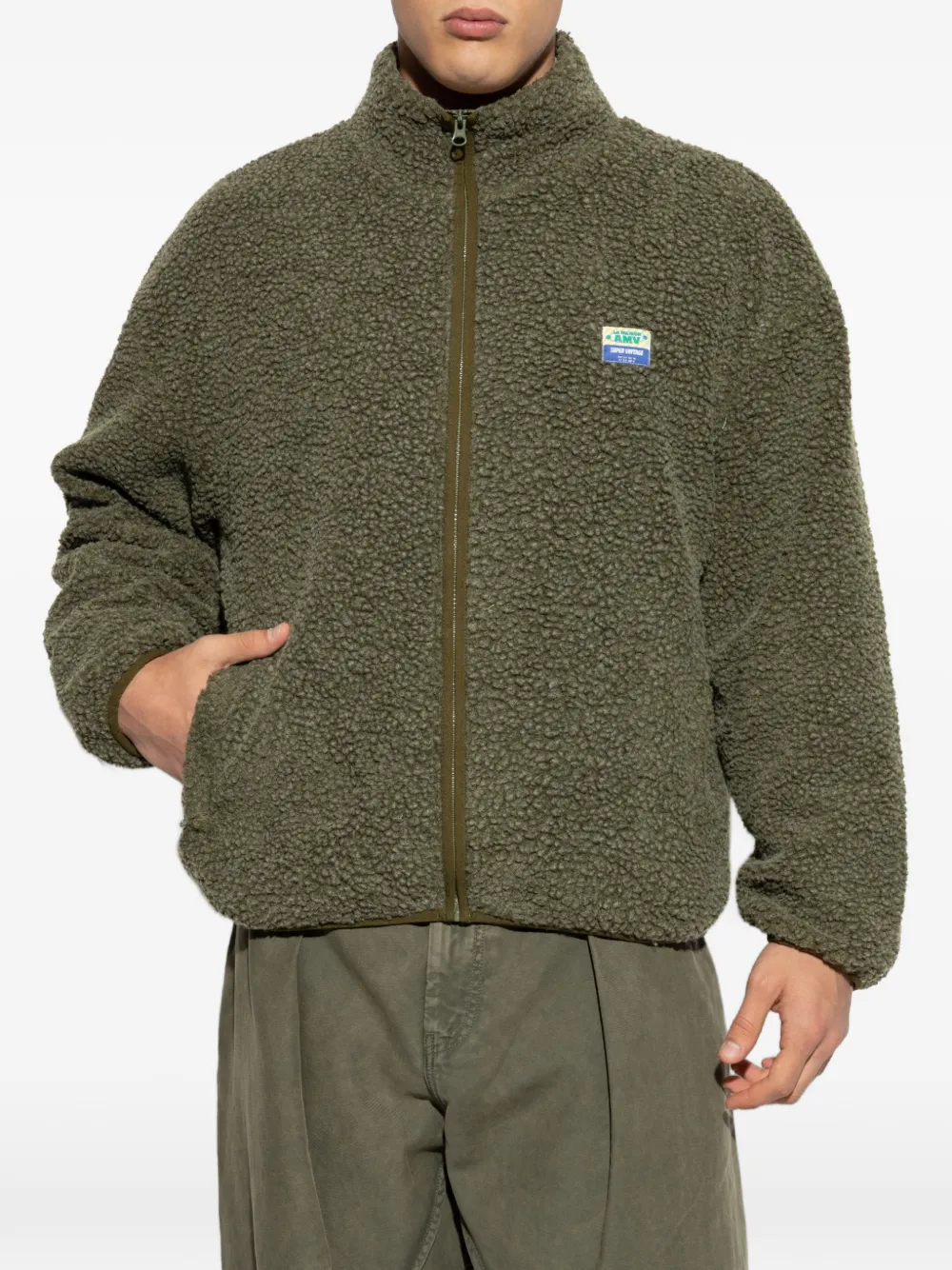 American Vintage Trui met logopatch Groen