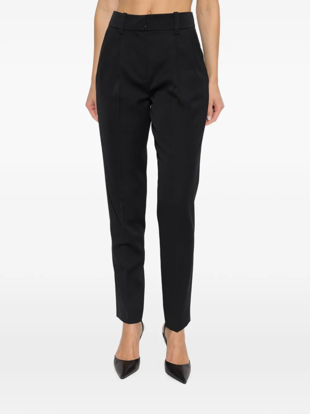 Balmain Wollen plooibroek Zwart