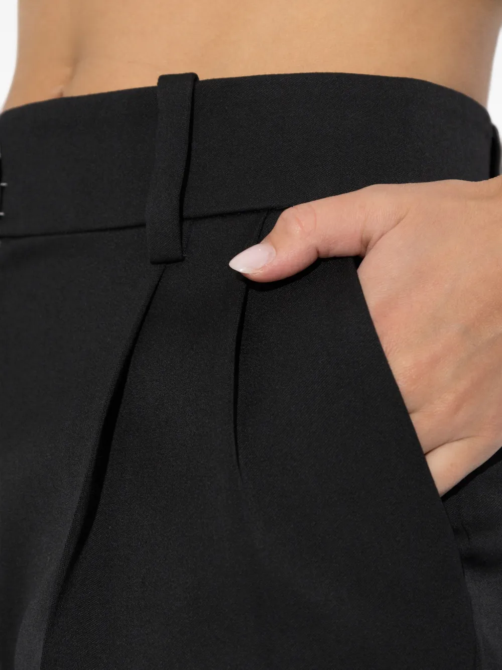 Balmain Wollen plooibroek Zwart
