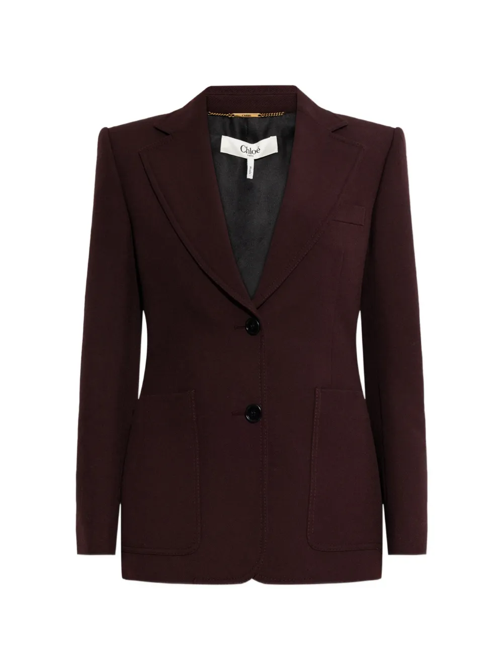 Chloé shoulder-pad long-sleeve blazer