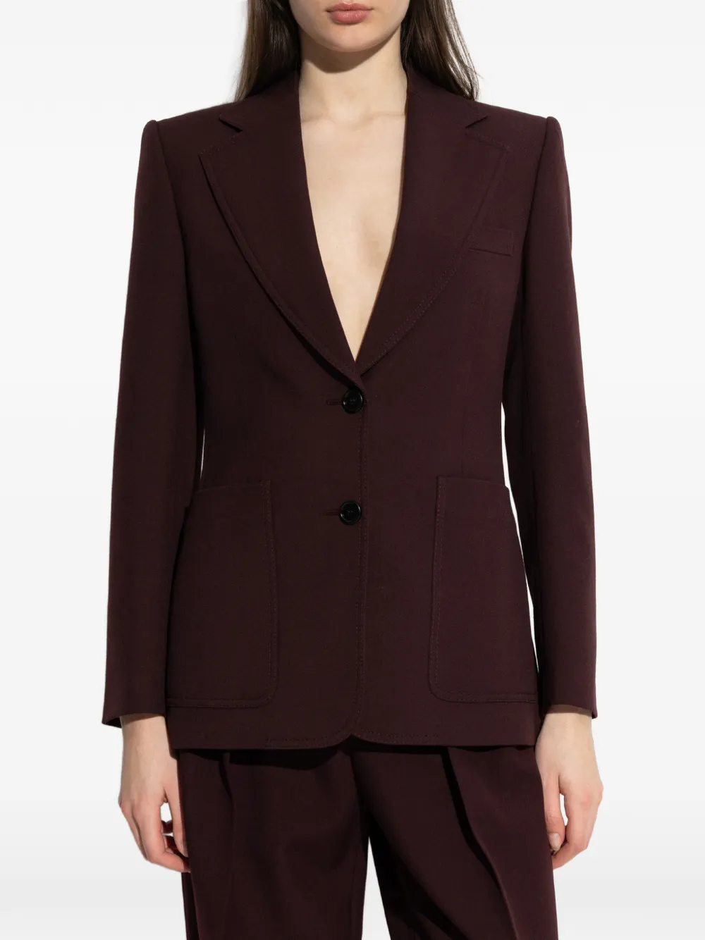 Chloé Blazer met lange mouwen en schoudervulling Rood