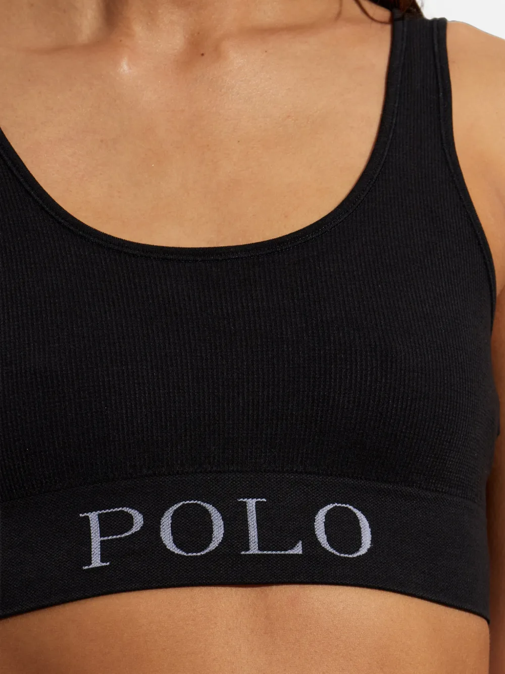 Polo Ralph Lauren Ribgebreide bh Zwart