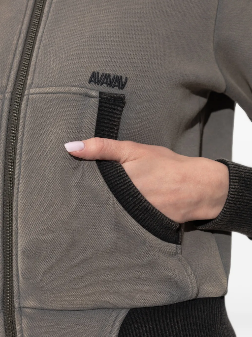 adidas x AVAVAV sweater met geborduurd logo en rits Grijs