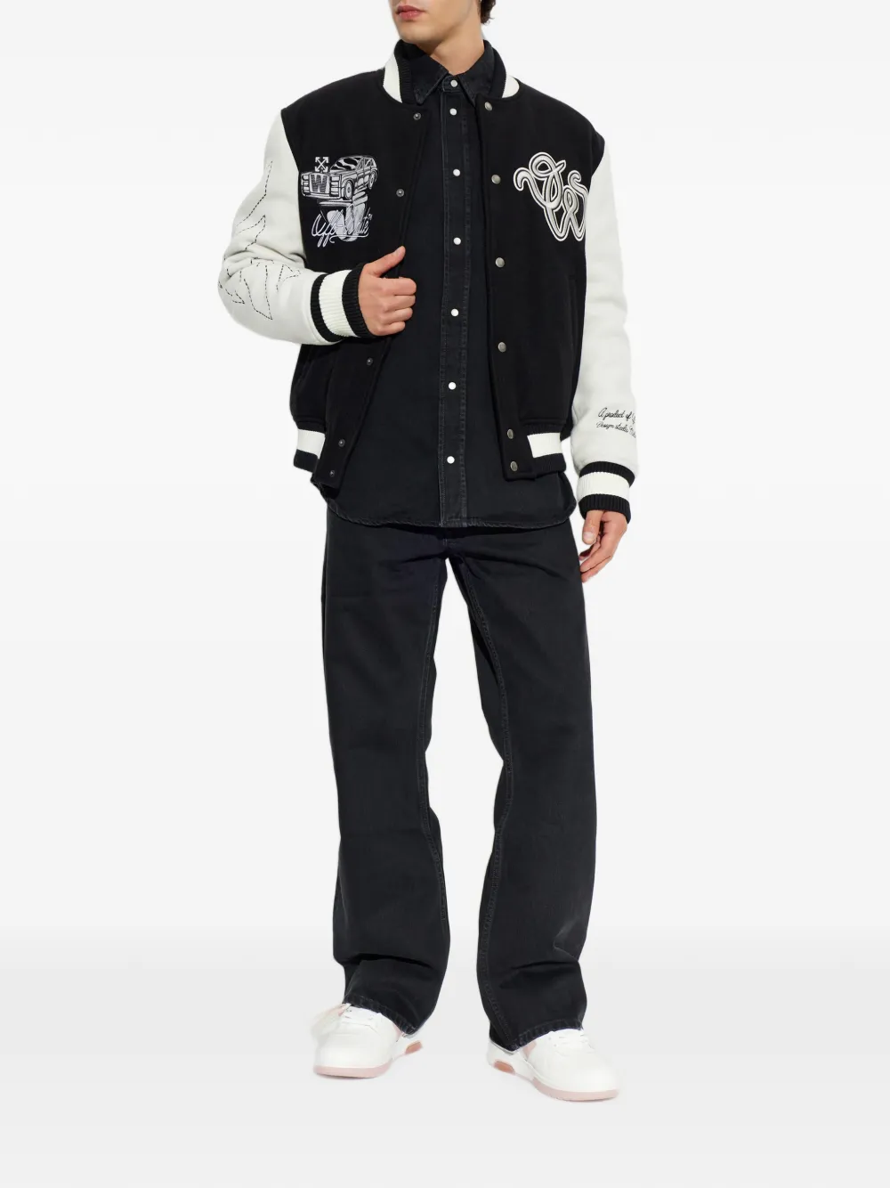 Off-White Overhemd met vervaagd effect Zwart