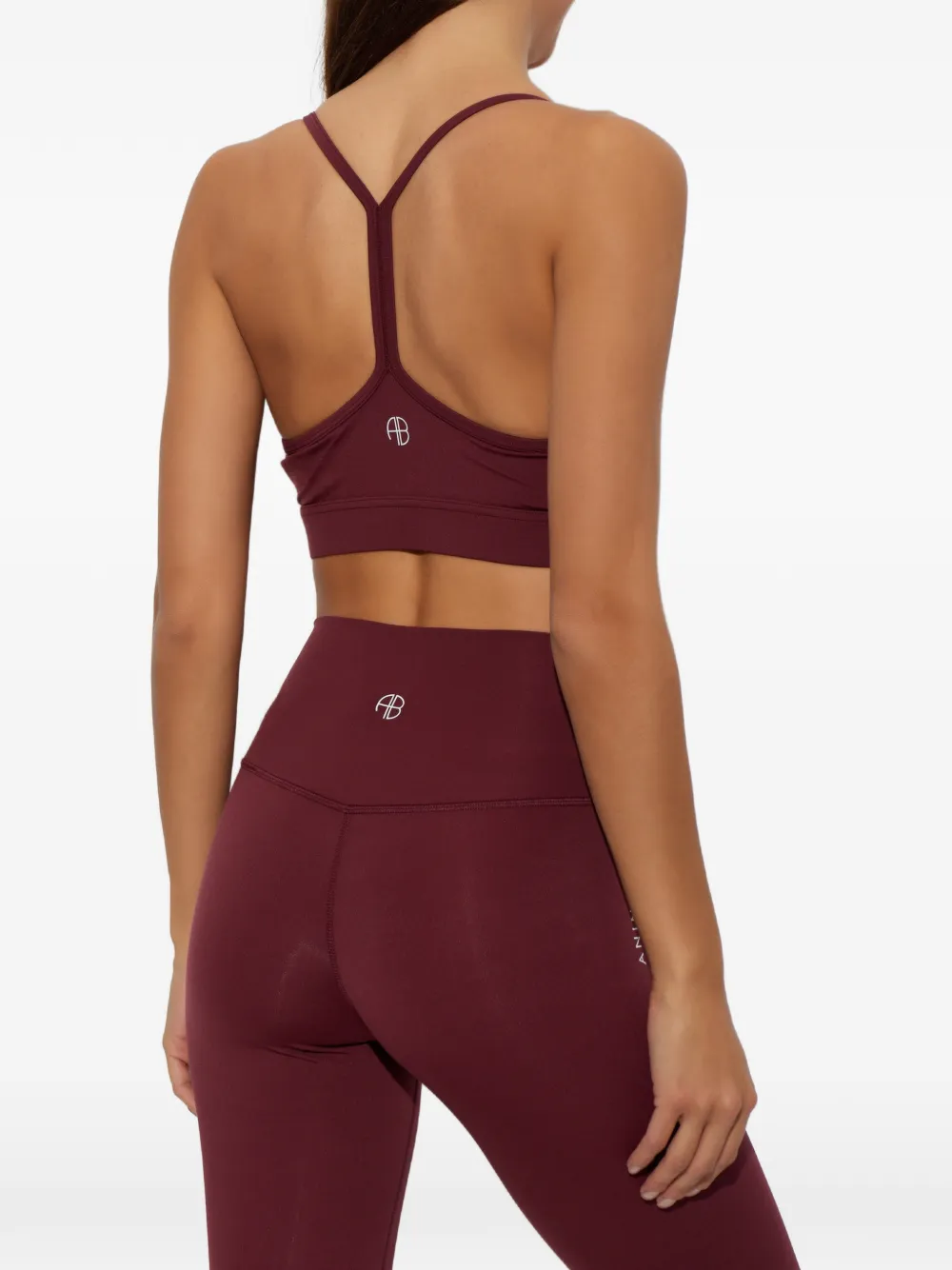 ANINE BING Eve sport-bh met logo-print Rood