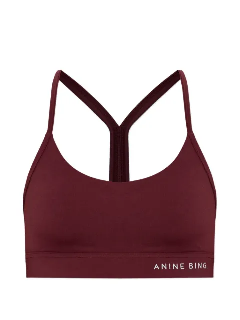 ANINE BING Eve logo-print training bra