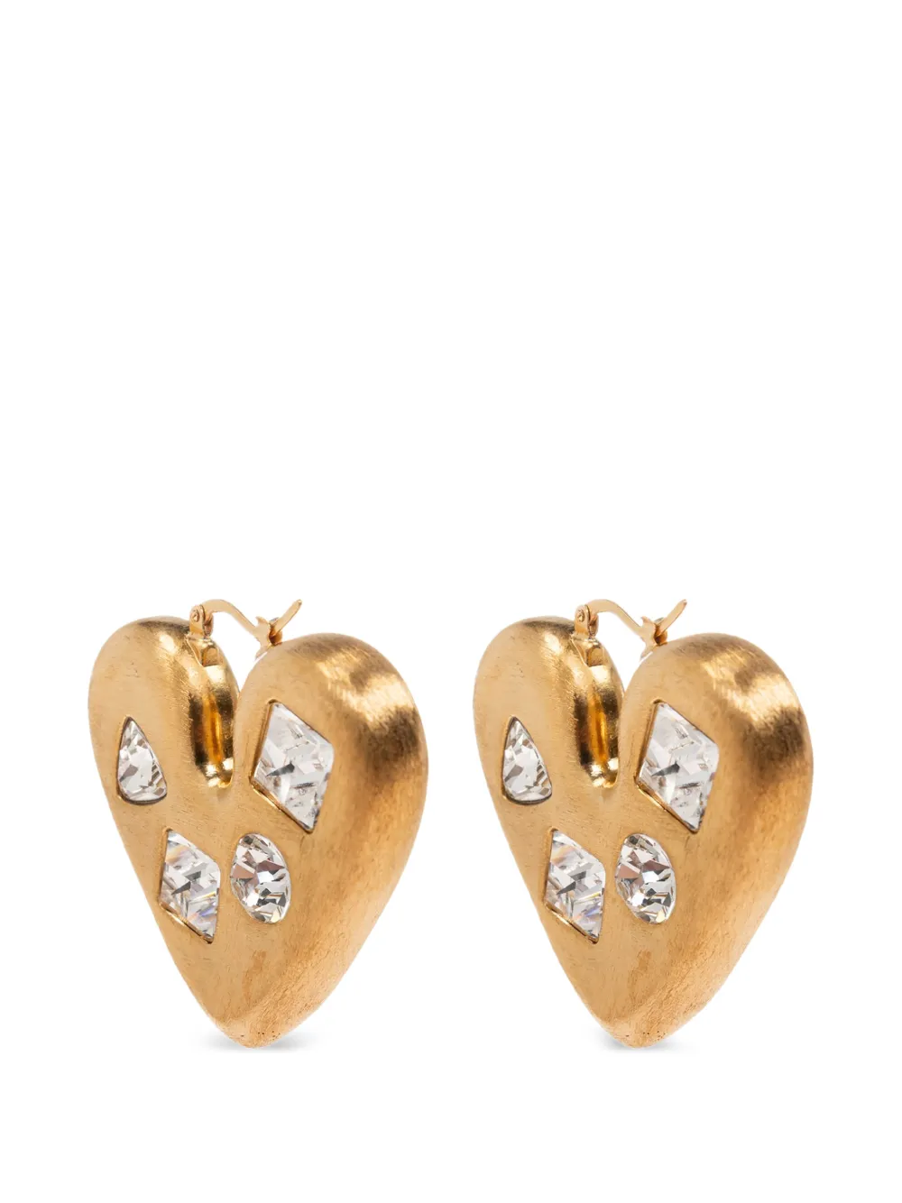 Jacquemus crystal-embellished heart-shaped earrings