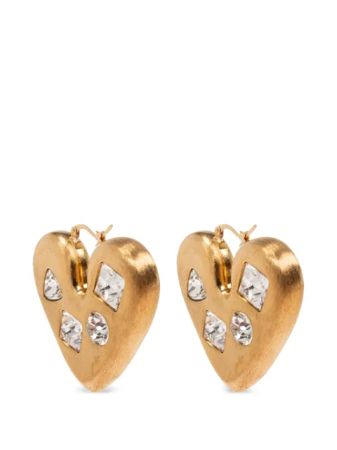 Jacquemus crystal-embellished heart-shaped earrings