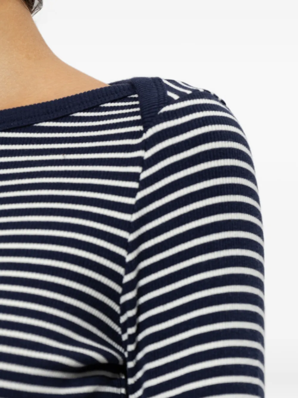 rag & bone The Essential gestreepte top met lange mouwen Blauw