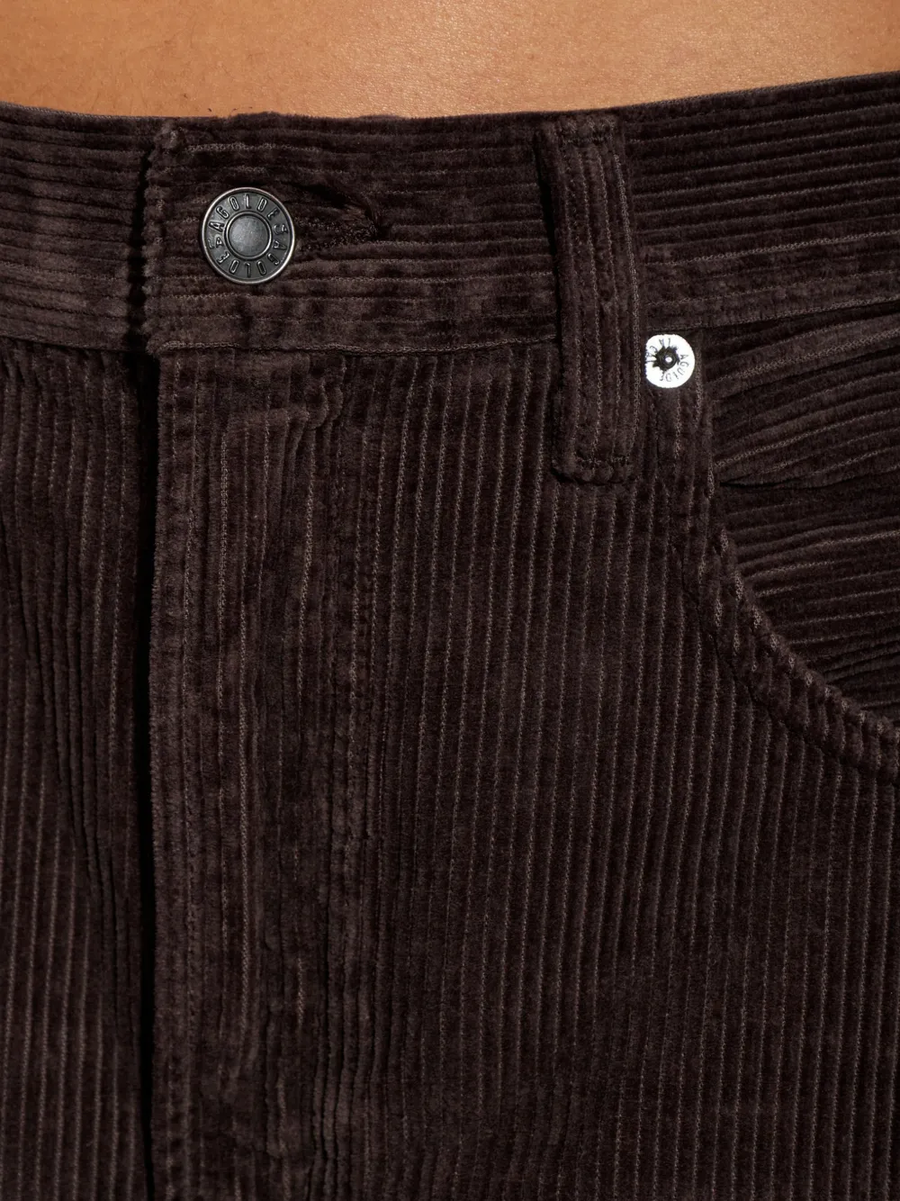 AGOLDE Low Curve ribfluwelen broek Bruin