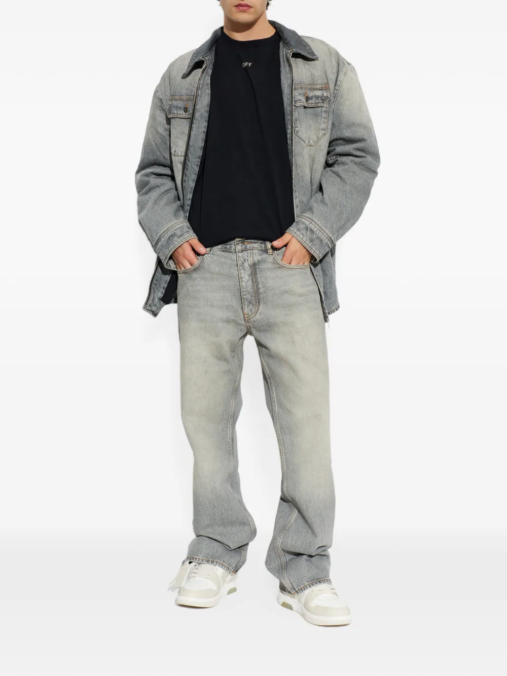 Off-White Bookish denim shirtjack Grijs