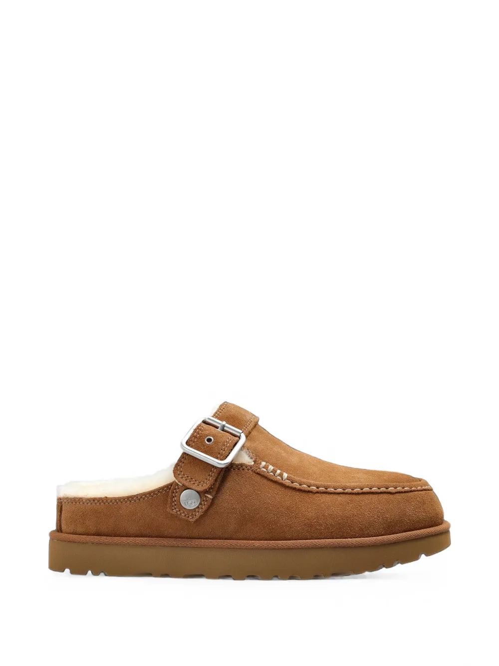 UGG Goldenstar Evelina Clog suede slippers - women - Calf Suede/Sheep Skin/Shearling/Polyethylene vinyl acetate (PEVA)/Recycled Polyester - 11 -