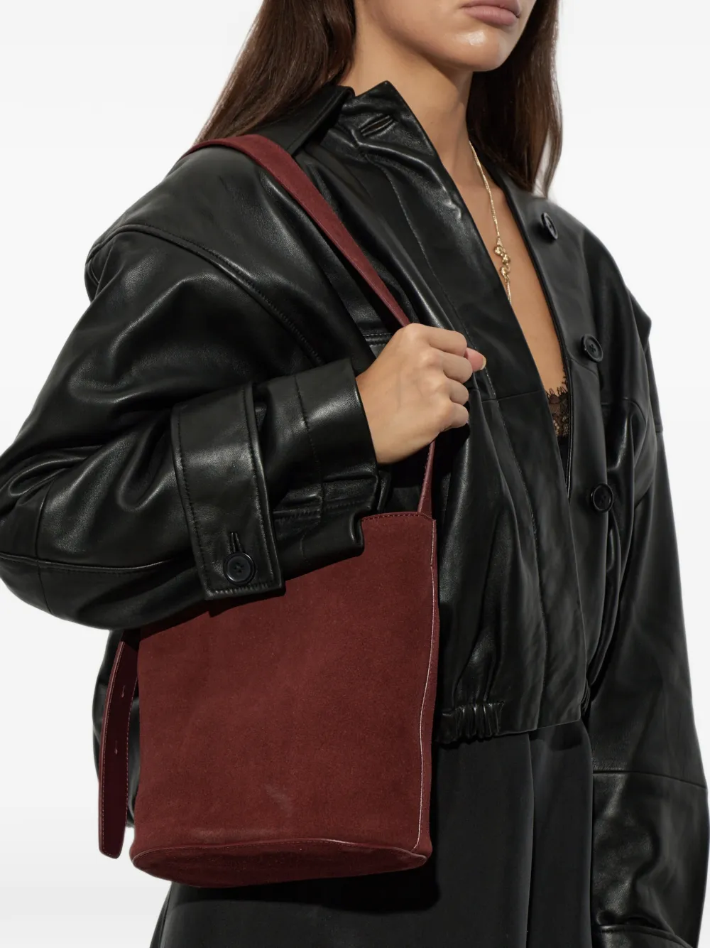 Lié Studio Paula suede shoulder bag
