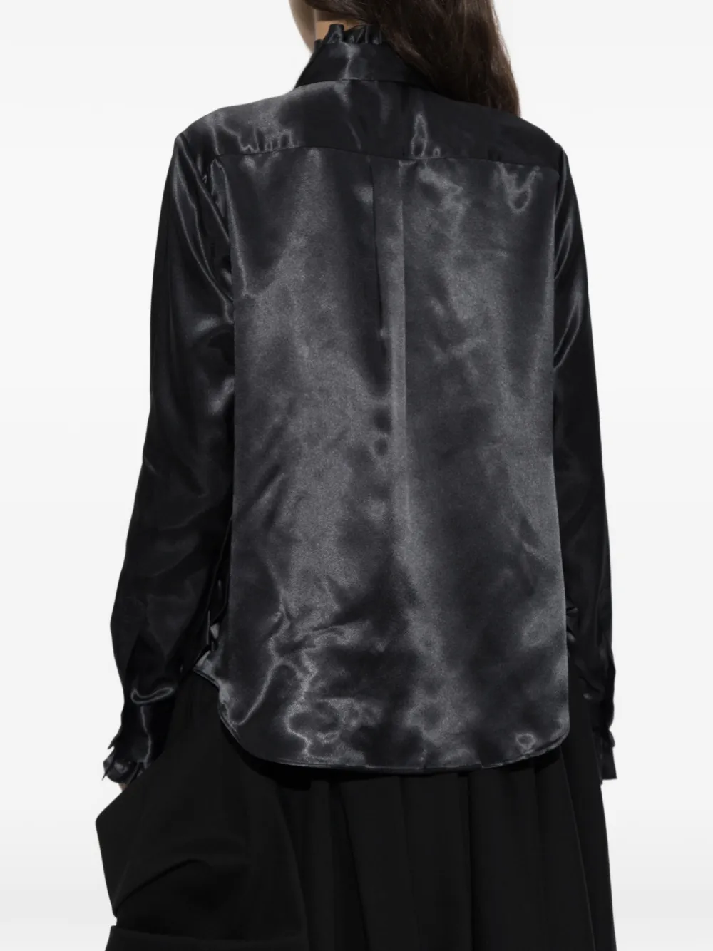 Noir Kei Ninomiya Shirt met ruches afwerking Zwart