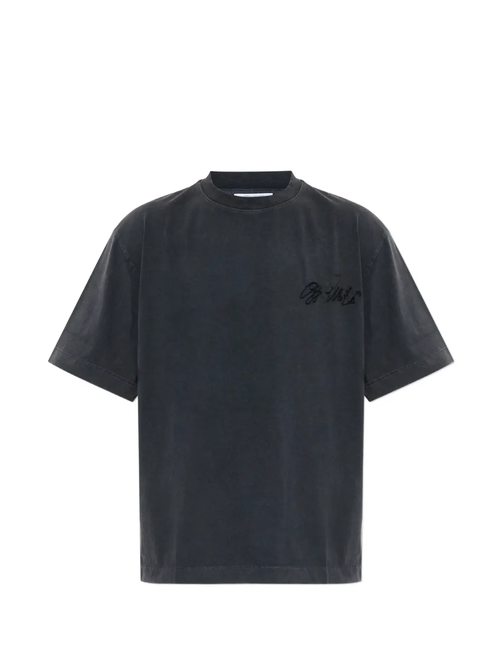 Off-White logo-embroidered T-shirt