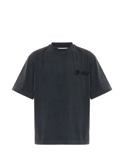 Off-White logo-embroidered T-shirt