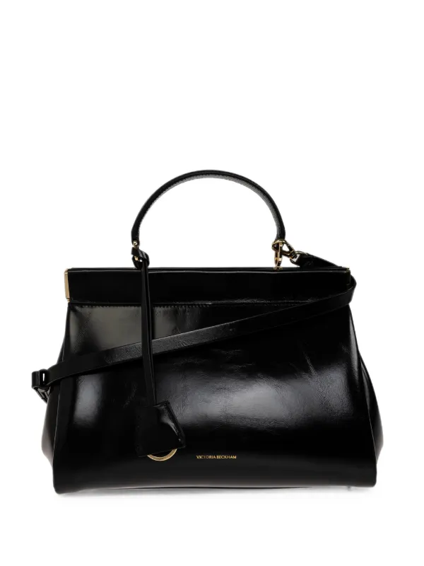 Victoria Beckham Sloane Leather Tote Bag in Black