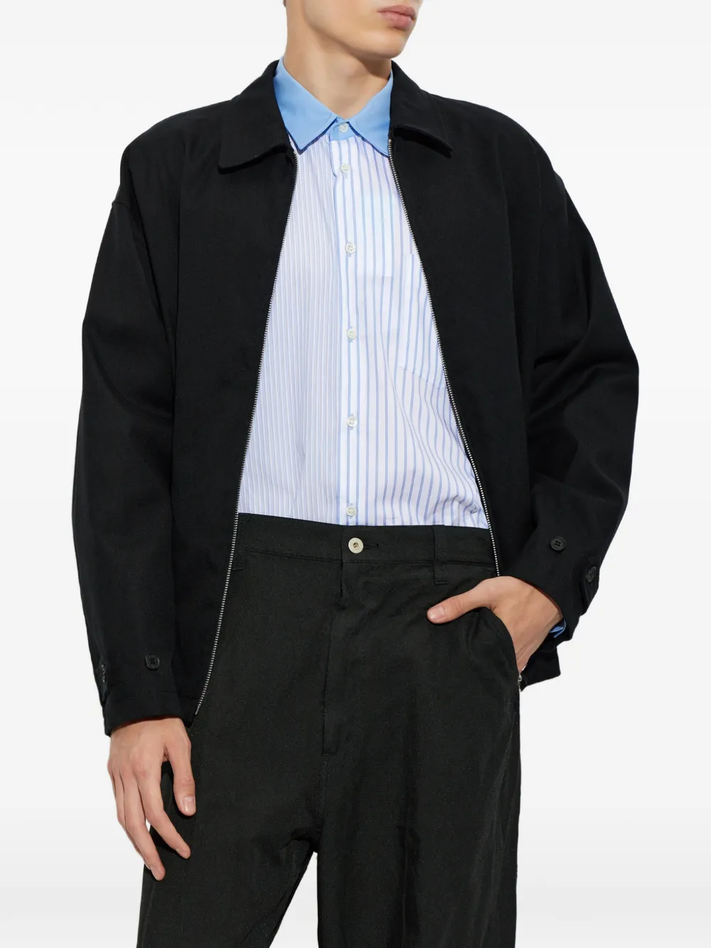 Comme des Garçons Homme Plus Jack met ritsdetail Zwart