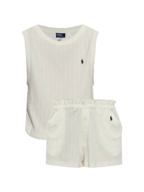 Polo Ralph Lauren logo-embroidered ribbed pajamas