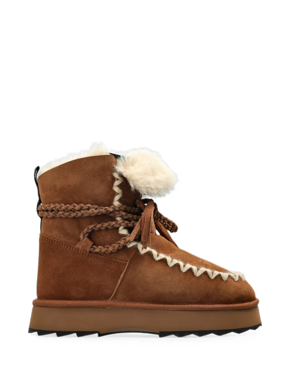 EMU AUSTRALIA Elise whipstitch shearling-trim boots