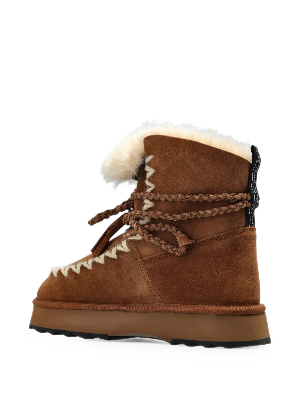 EMU AUSTRALIA Elise whipstitch shearling-trim boots Bruin