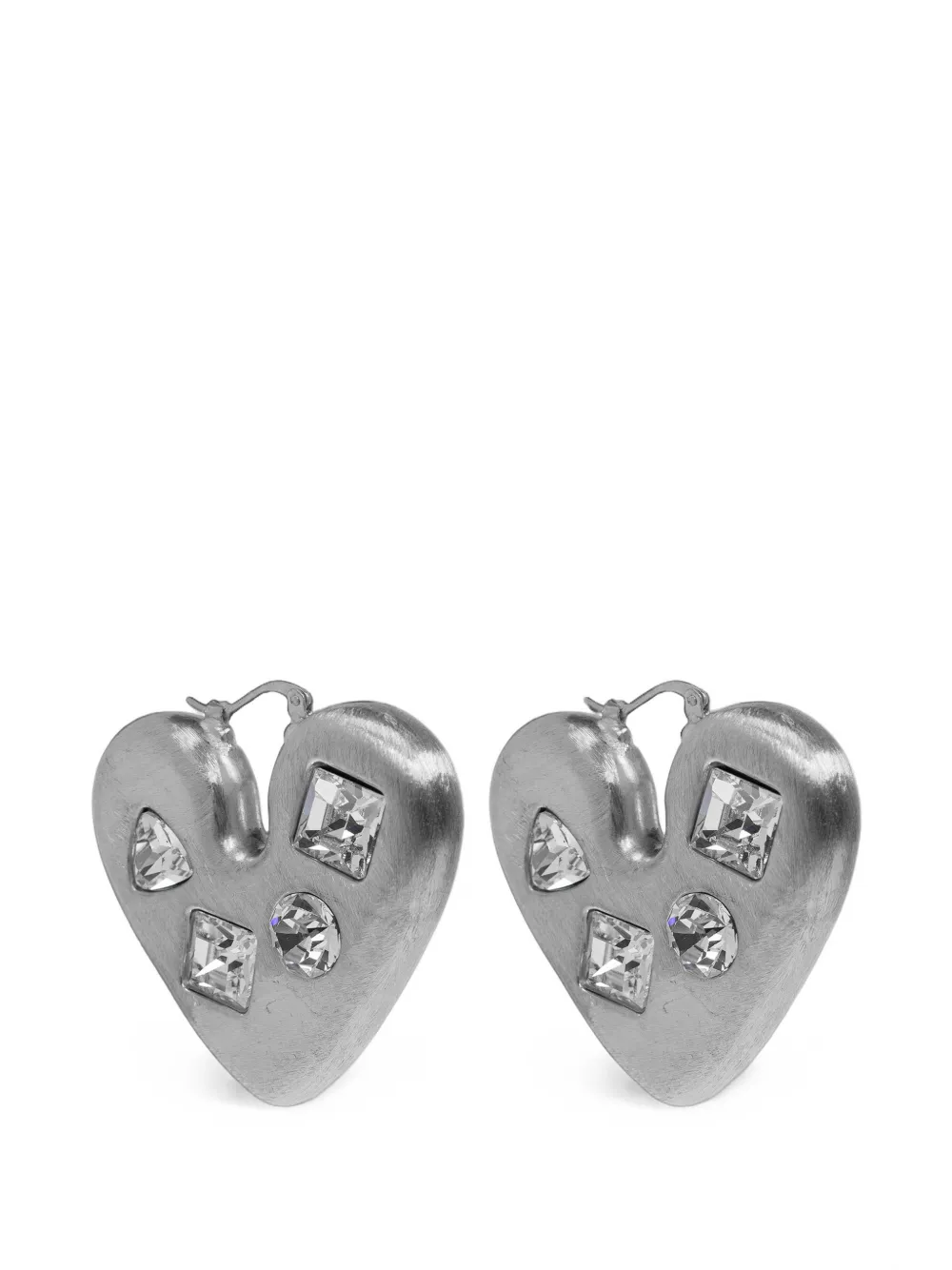 Jacquemus crystal-embellished heart-shaped earrings · OS