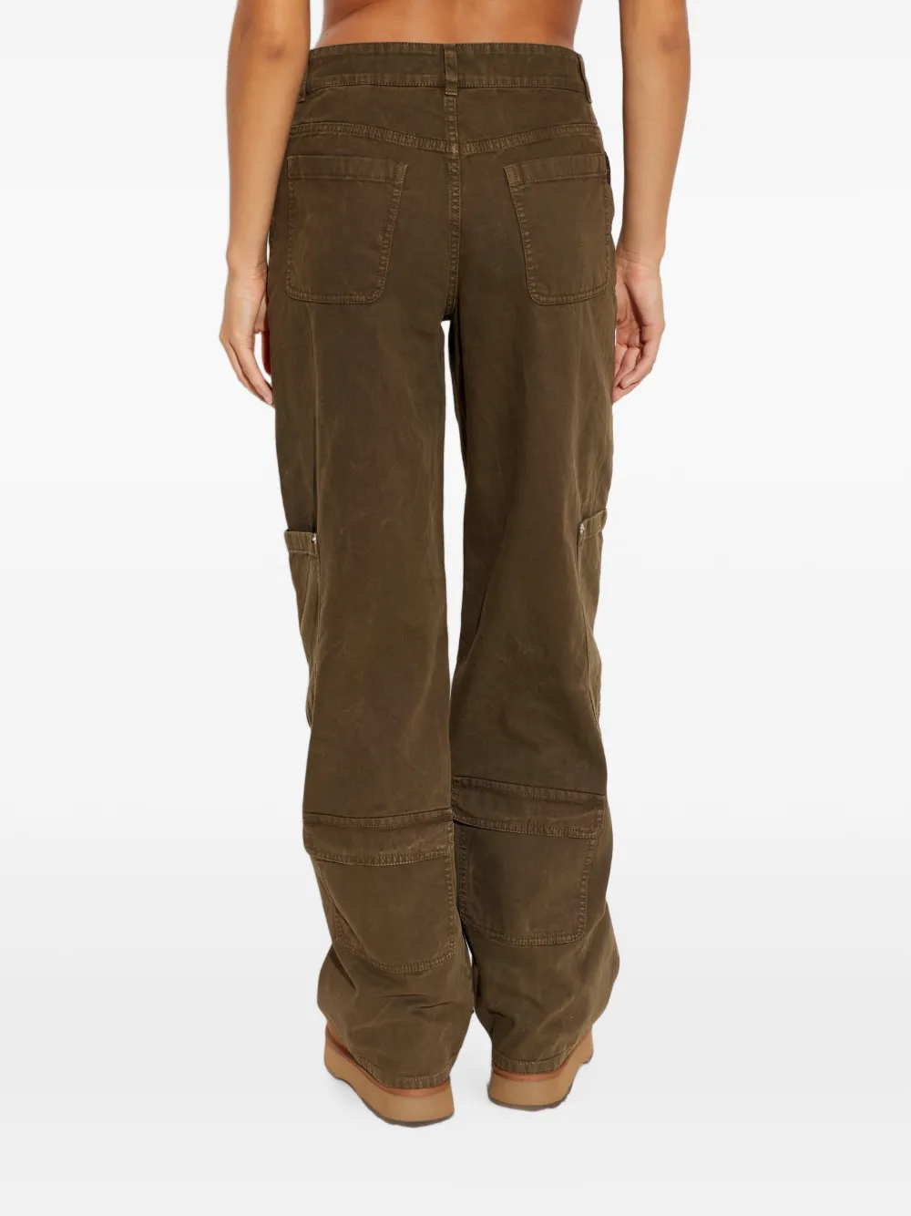 Moncler Cargo broek met logopatch Bruin