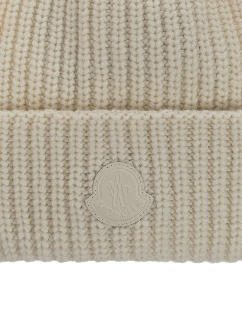 Moncler Muts met logopatch Wit