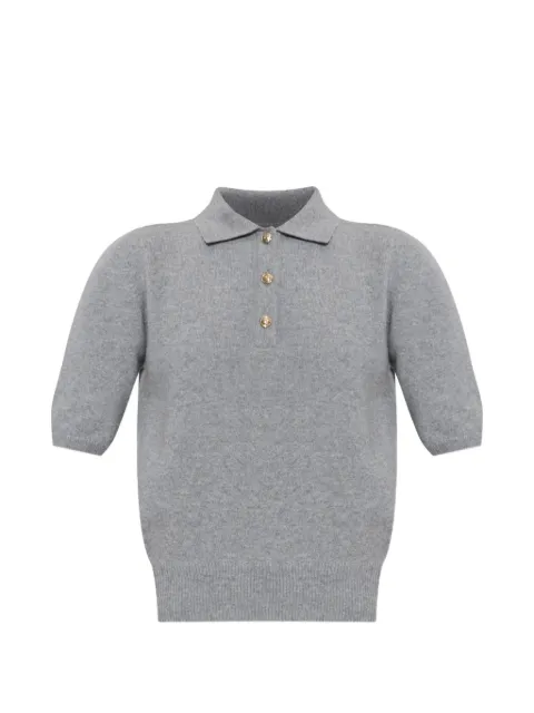 Balmain short-sleeved wool polo shirt