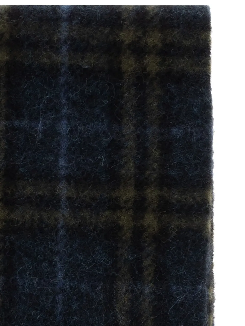 Burberry narrow Check alpaca wool blend scarf Groen