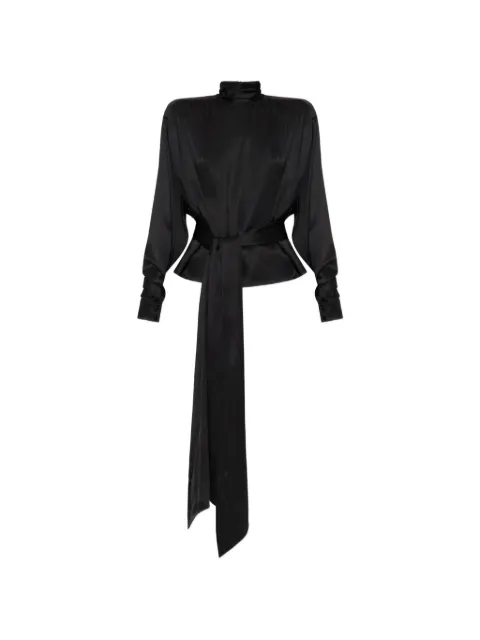Balmain asymmetric tie-waist blouse