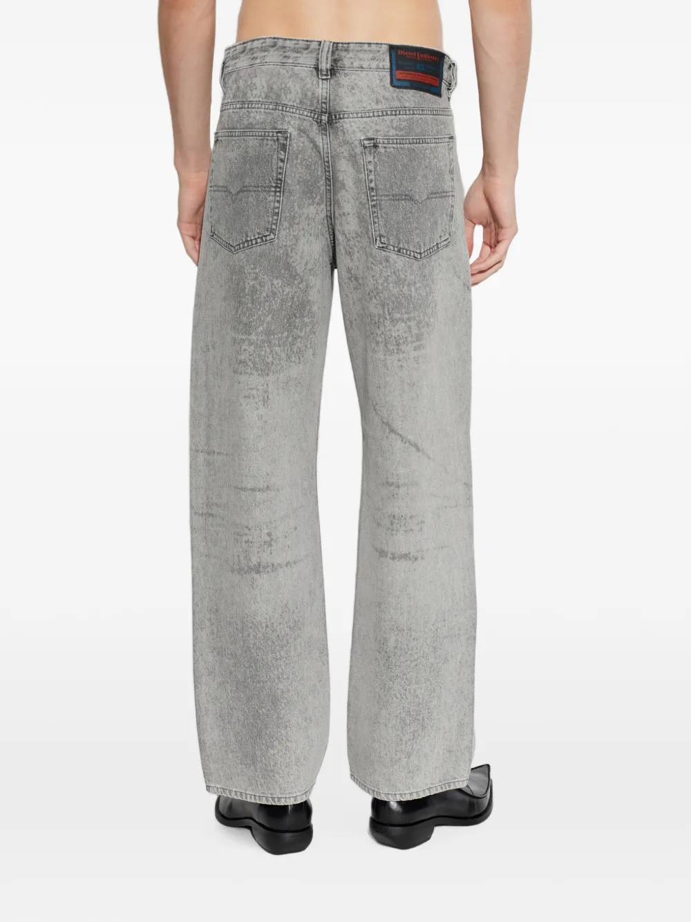 Diesel 2001 D-Macro-S9 jeans met acid-wassing Grijs