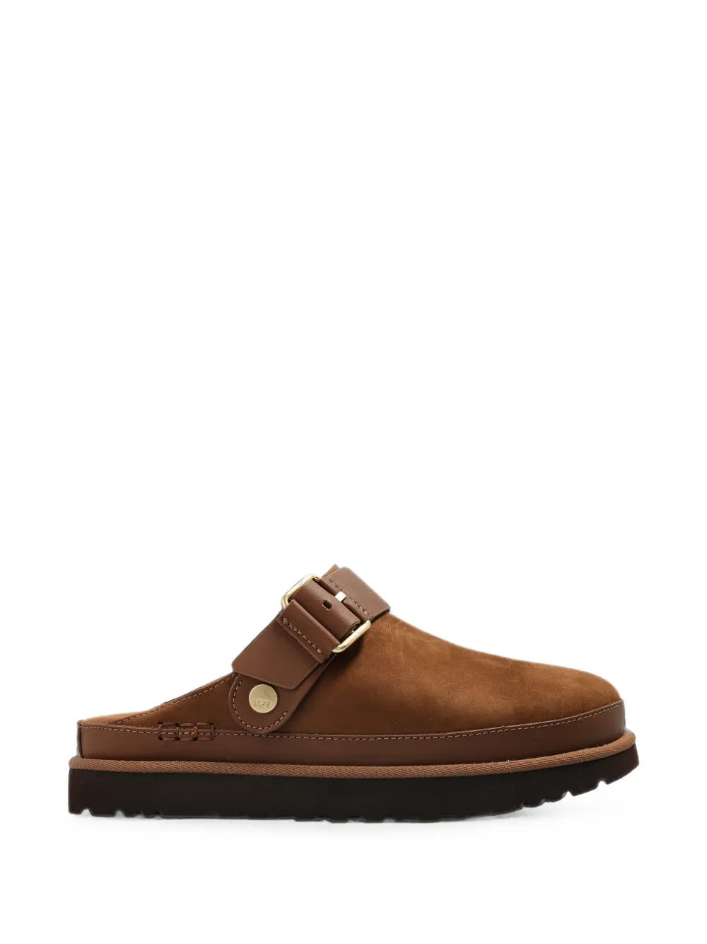 UGG Goldenstar Villa buckle-detail mules - women - Nubuck Leather/Recycled Polyester/Polyethylene vinyl acetate (PEVA)/Recycled Polyethylene viny...