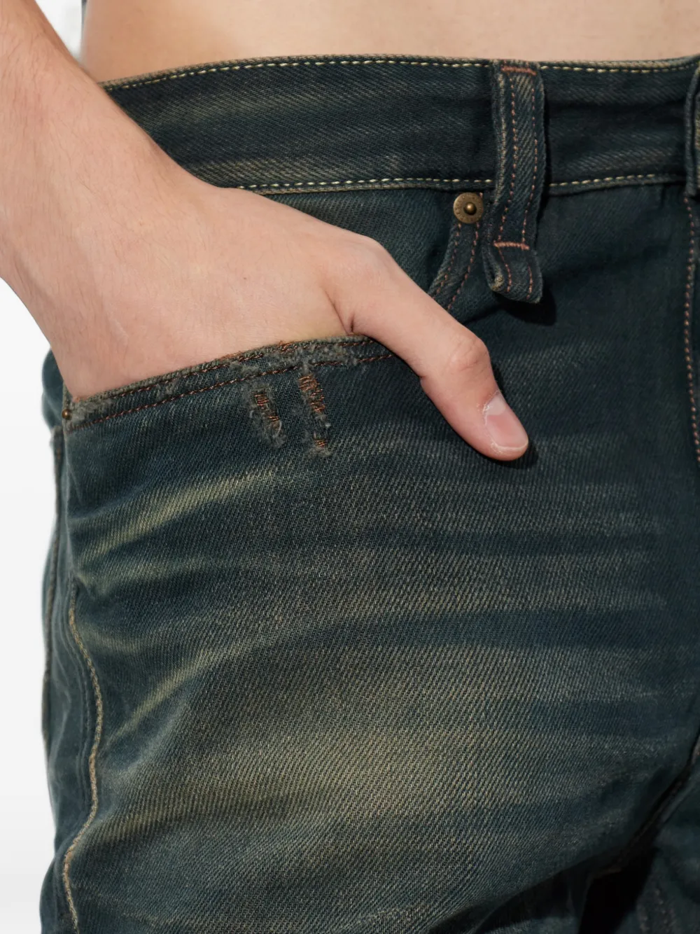 Diesel 2001 D-Macro-U jeans met vervaagd effect Blauw