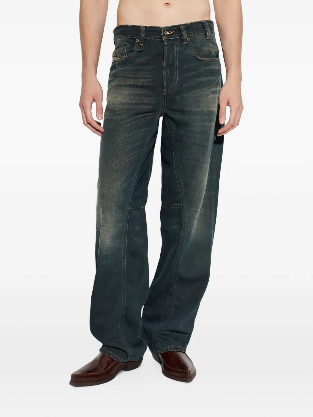 Diesel 2001 D-Macro-U jeans met vervaagd effect Blauw
