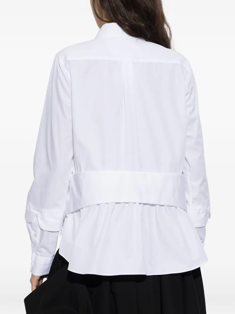 Noir Kei Ninomiya Gelaagde blouse met ruches Wit